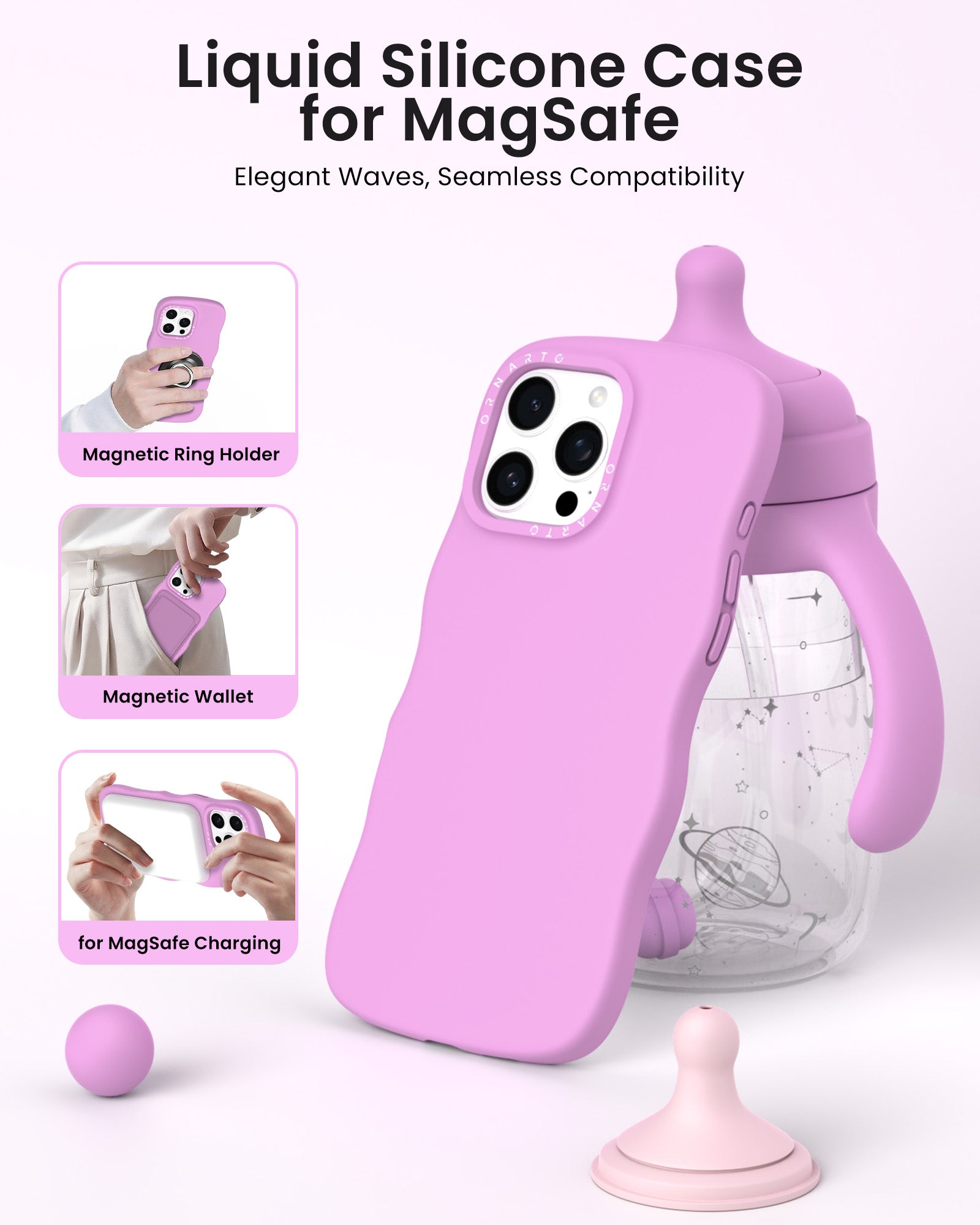Wavy Liquid Silicone for iPhone 16 Pro | Pro Max