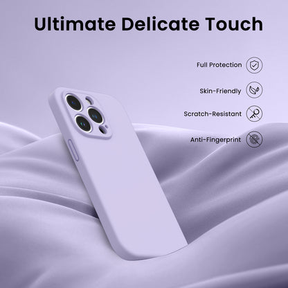 Liquid Silicone iPhone 14 Pro Case with Camera Protection and 2 Screen Protectors
