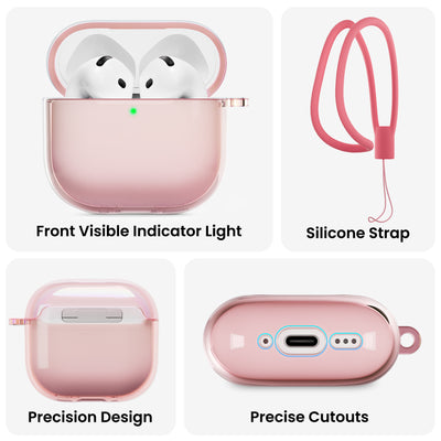 Irisierende AirPods 4 Hülle (2024) mit Lanyard