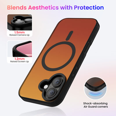 Fluoreszierende Farbverlauf MagSafe Hülle für iPhone 17 Serie