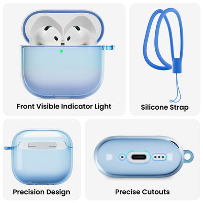 Irisierende AirPods 4 Hülle (2024) mit Lanyard