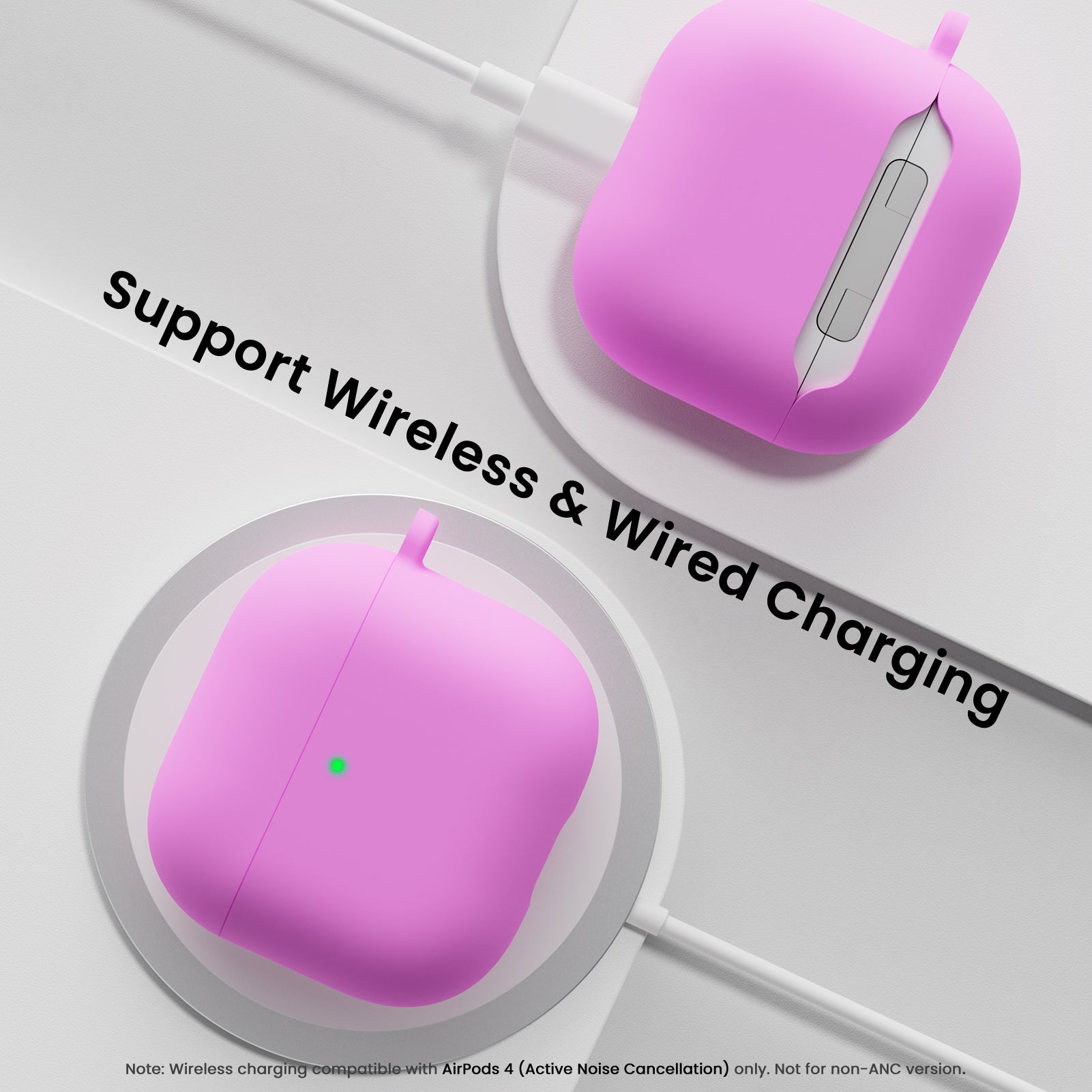 Liquid Silicone AirPods 4 Case(2024) with Lanyard