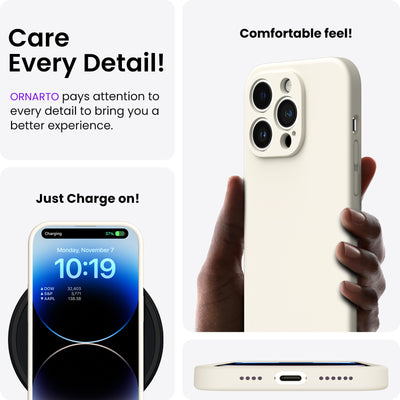 Flüssigsilikon Hülle für iPhone 14 Pro Max mit Kameraschutz und 2 Displayschutzfolien