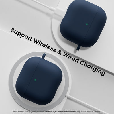 Flüssigsilikon AirPods 4 Hülle (2024) mit Schlüsselband
