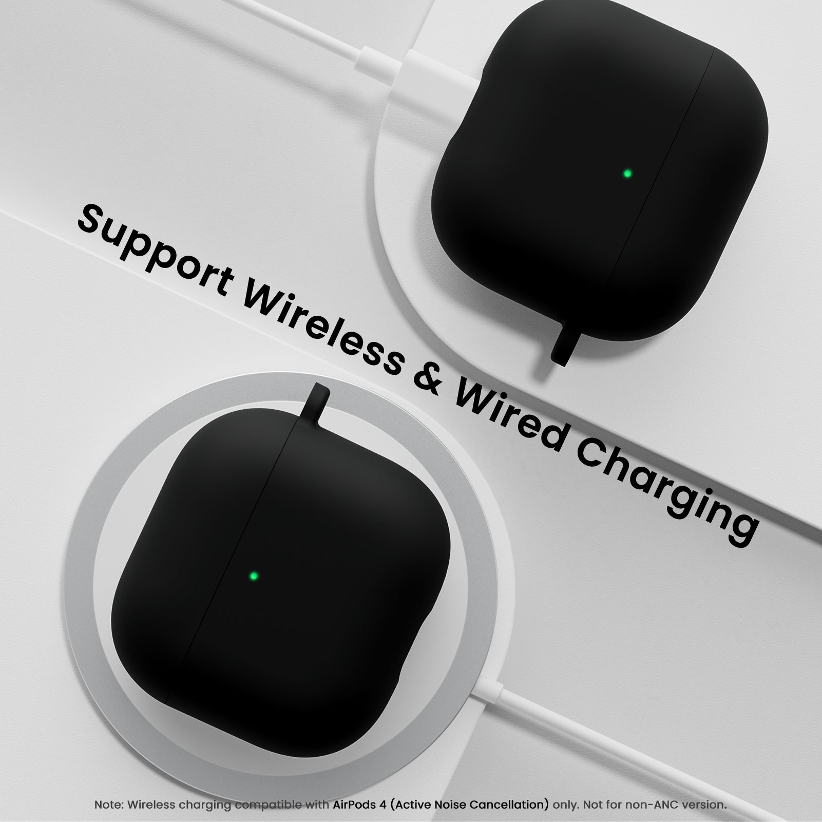 Liquid Silicone AirPods 4 Case(2024) with Lanyard
