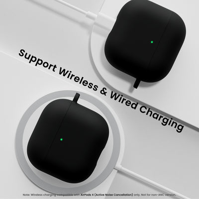 Flüssigsilikon AirPods 4 Hülle (2024) mit Schlüsselband