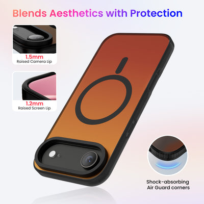 Fluoreszierende Farbverlauf MagSafe Hülle für iPhone 17 Serie