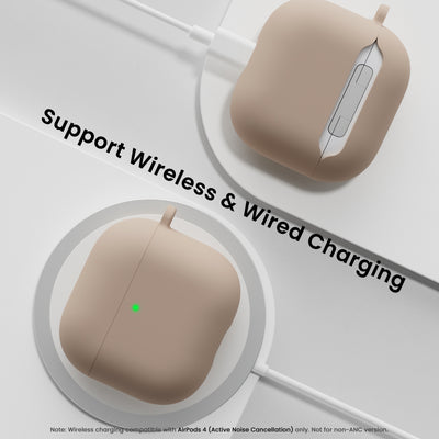 Flüssigsilikon AirPods 4 Hülle (2024) mit Schlüsselband