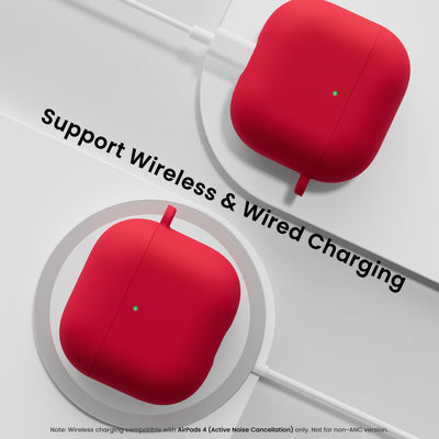 Flüssigsilikon AirPods 4 Hülle (2024) mit Schlüsselband