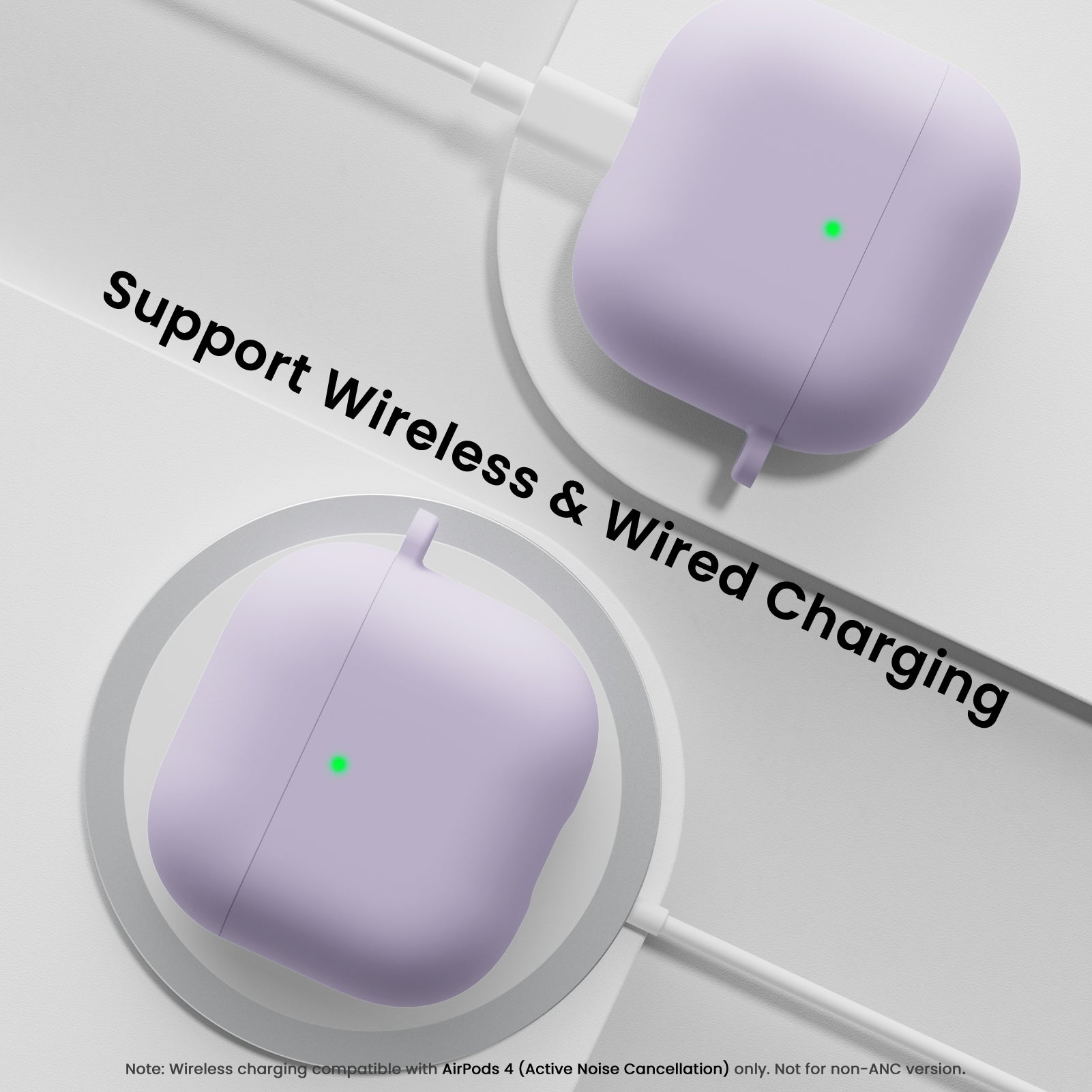 Liquid Silicone AirPods 4 Case(2024) with Lanyard