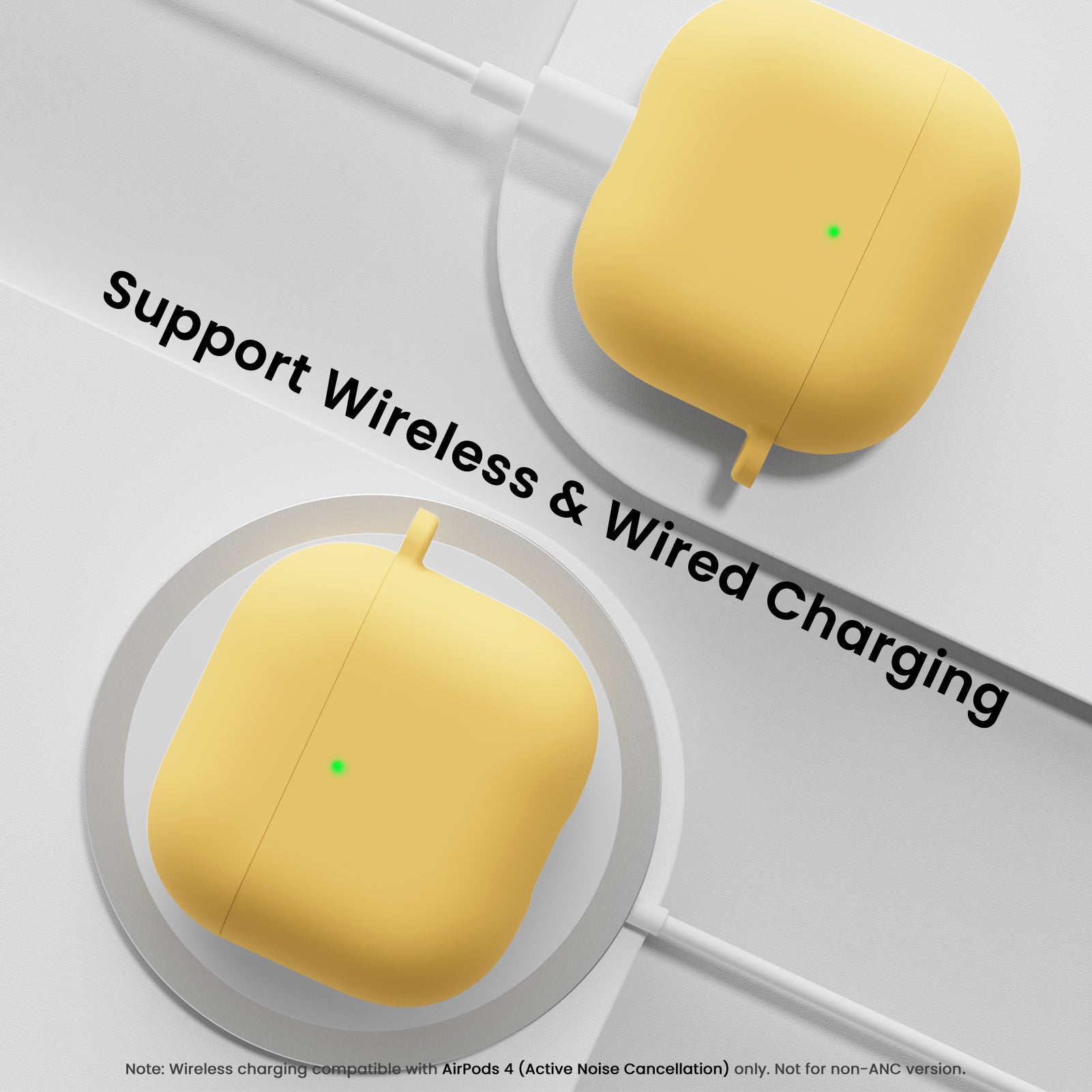 Liquid Silicone AirPods 4 Case(2024) with Lanyard