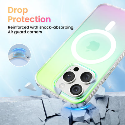 Fluoreszierendes Farbverlauf-MagSafe-Case für die iPhone 15 Serie