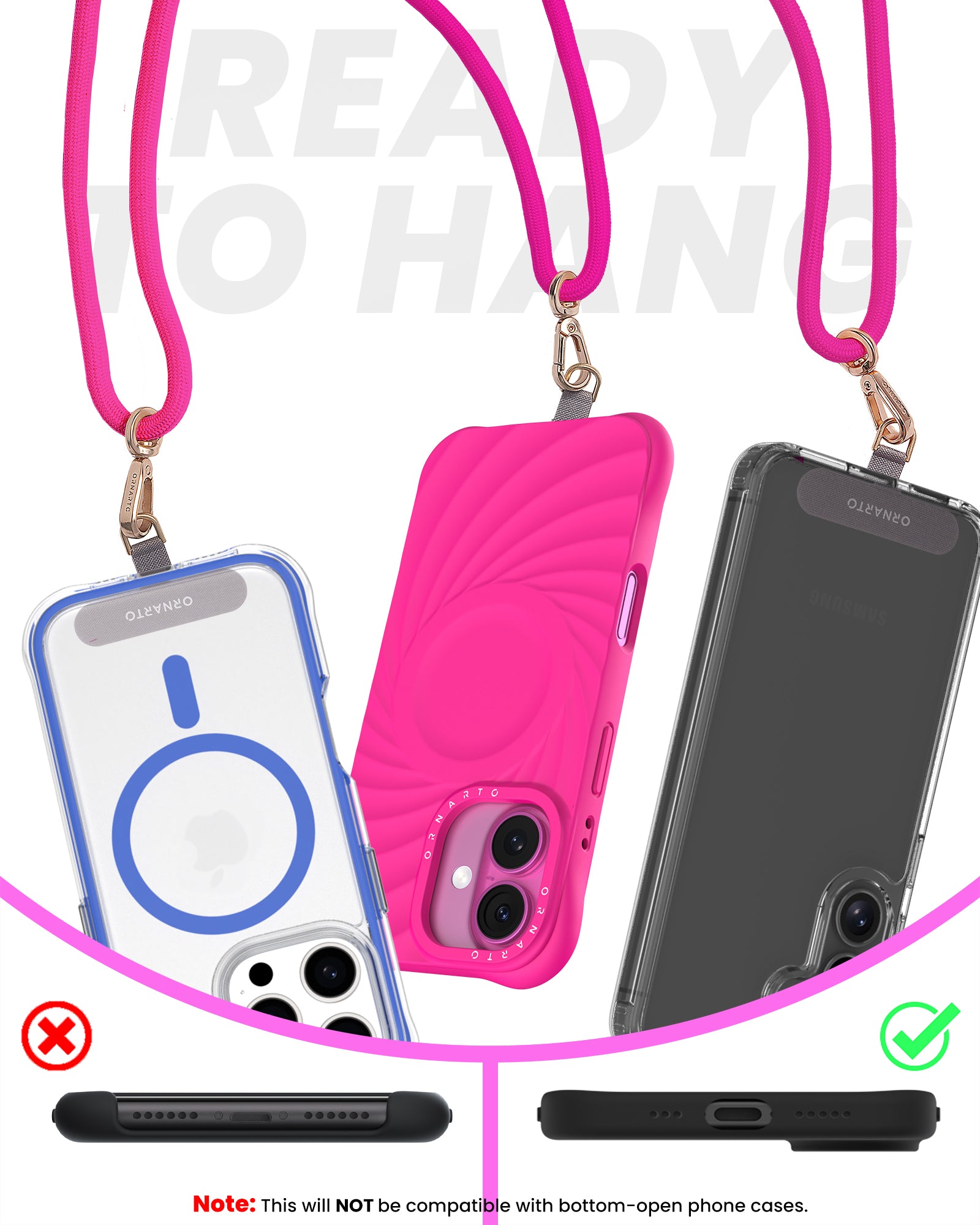 ORNARTO Adjustable Woven Phone Lanyard