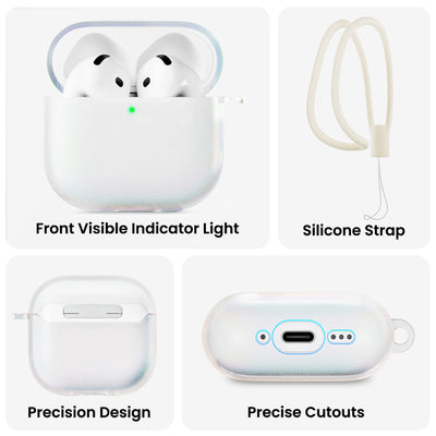 Irisierende AirPods 4 Hülle (2024) mit Lanyard
