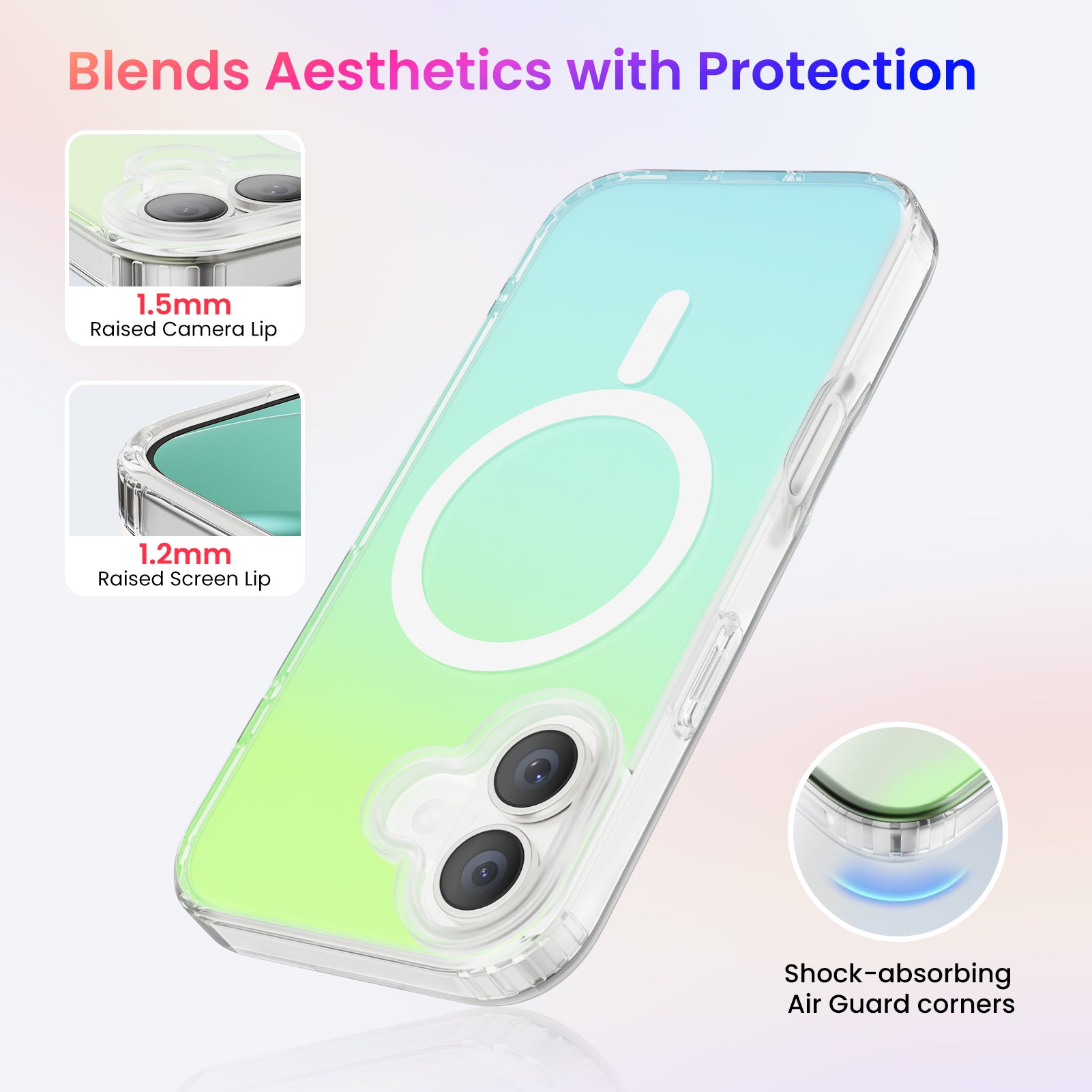 Hue for iPhone 17 Series, Fluorescent Gradient, Compatible with Magsafe