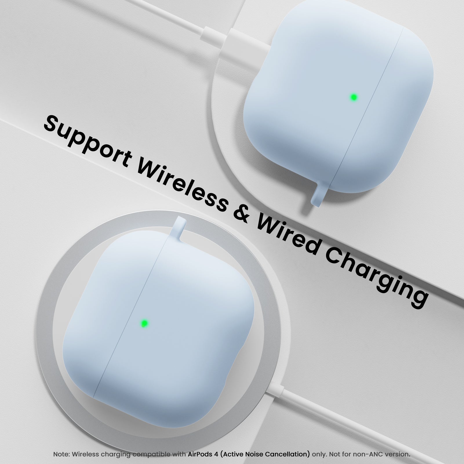 Liquid Silicone AirPods 4 Case(2024) with Lanyard