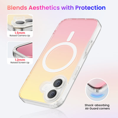 Fluoreszierende Farbverlauf MagSafe Hülle für iPhone 17 Serie