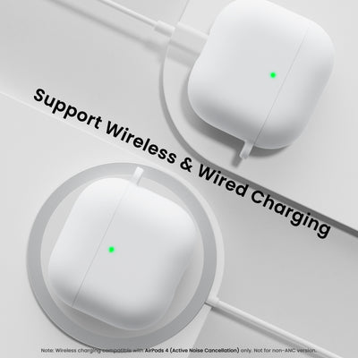 Flüssigsilikon AirPods 4 Hülle (2024) mit Schlüsselband