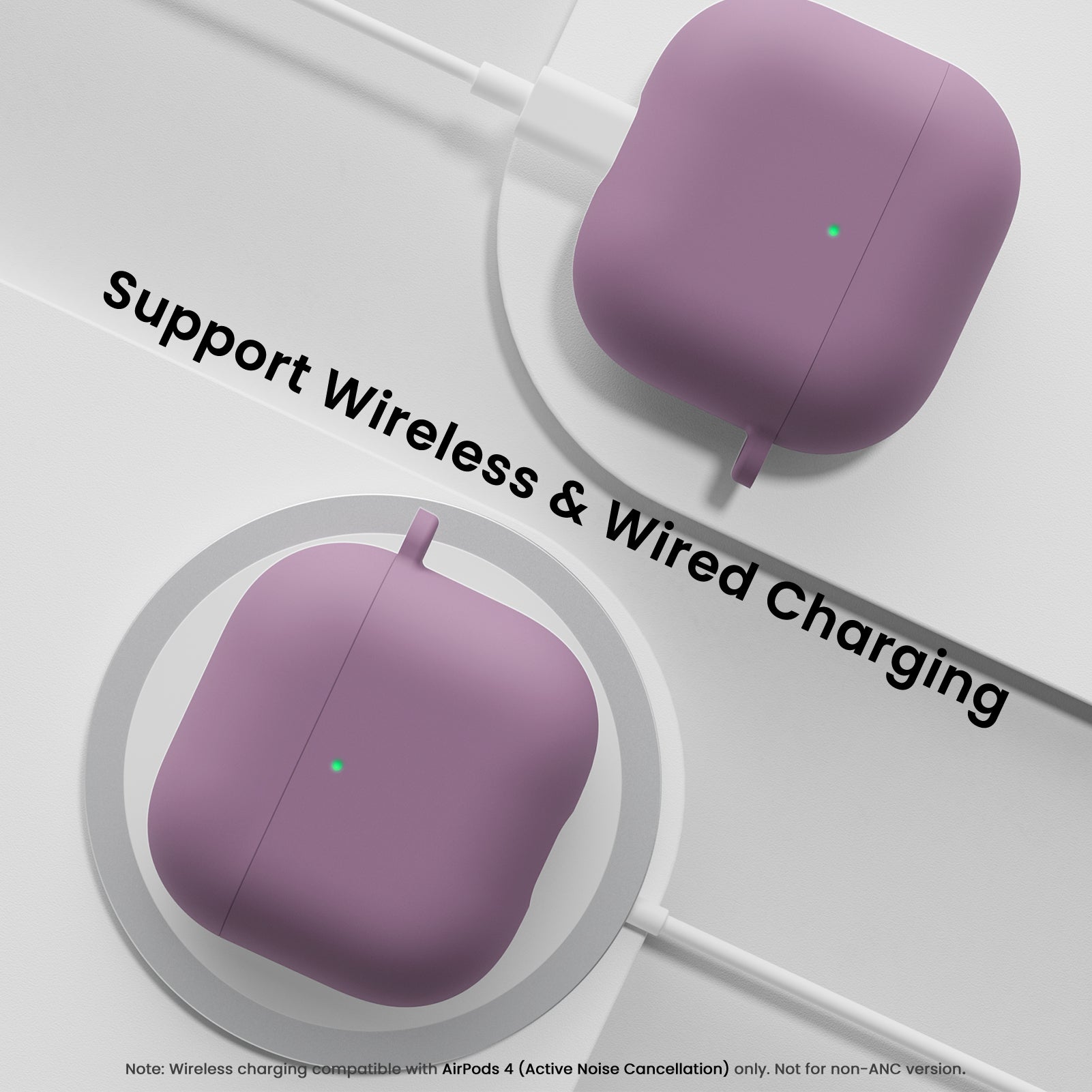 Liquid Silicone AirPods 4 Case(2024) with Lanyard