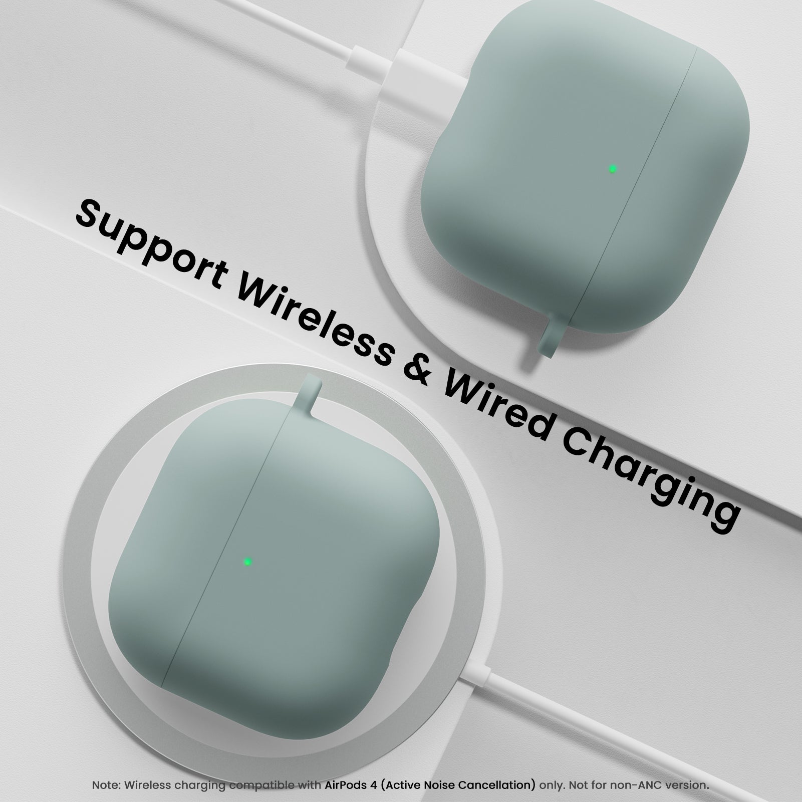 Liquid Silicone AirPods 4 Case(2024) with Lanyard