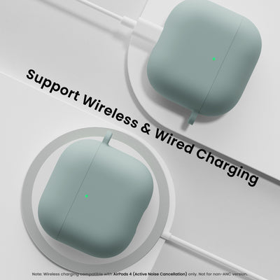 Flüssigsilikon AirPods 4 Hülle (2024) mit Schlüsselband