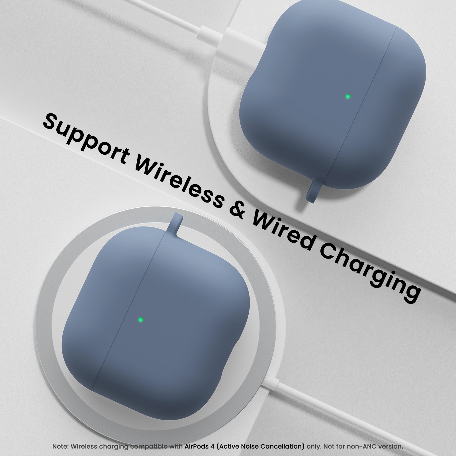 Liquid Silicone AirPods 4 Case(2024) with Lanyard
