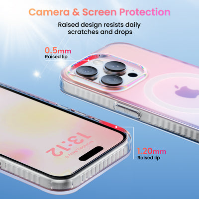 Fluoreszierendes Farbverlauf-MagSafe-Case für die iPhone 15 Serie