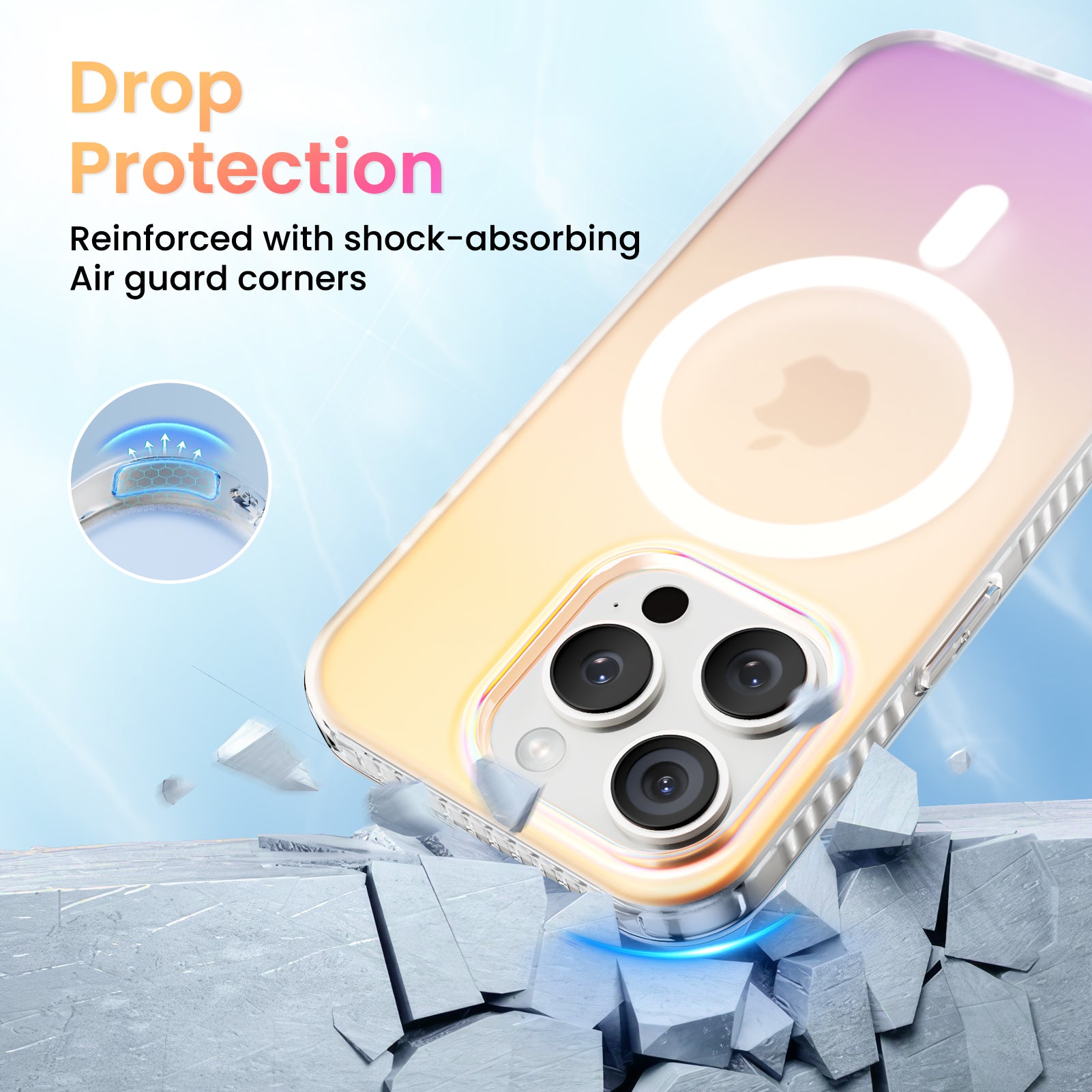 Hue for iPhone 15 Series, Fluorescent Gradient, Compatible with Magsafe