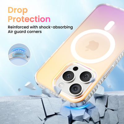 Fluoreszierendes Farbverlauf-MagSafe-Case für die iPhone 15 Serie
