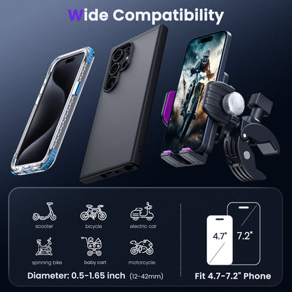 S3 Bike Phone Holder, Rotatable Motorcycle Phone Mount