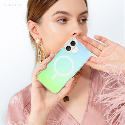 Fluoreszierende Farbverlauf MagSafe Hülle für iPhone 17 Serie