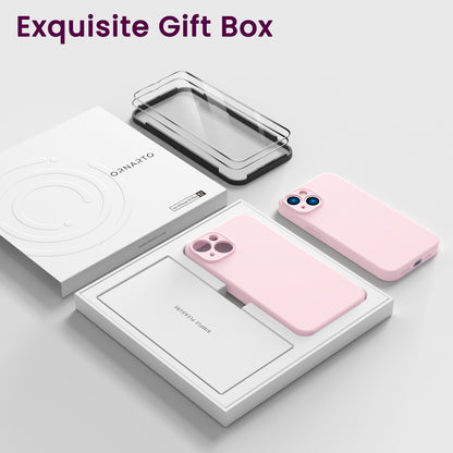 Liquid Silicone iPhone 14 Plus Case with Camera Protection and 2 Screen Protectors