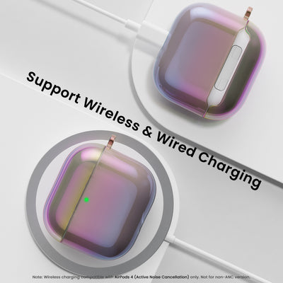 Irisierende AirPods 4 Hülle (2024) mit Lanyard