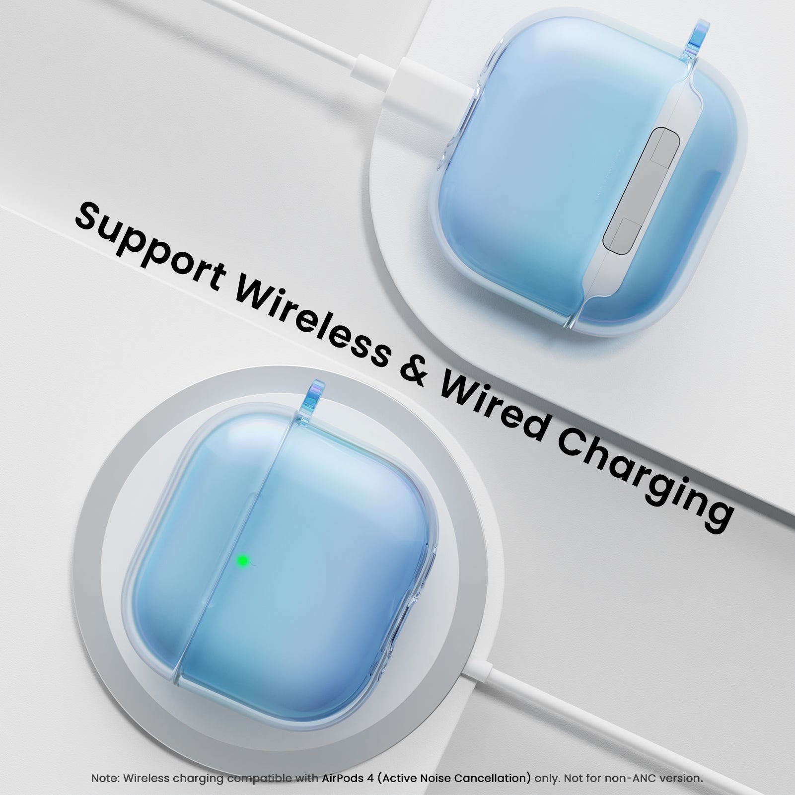 Iridescent AirPods 4 Case(2024) with Lanyard