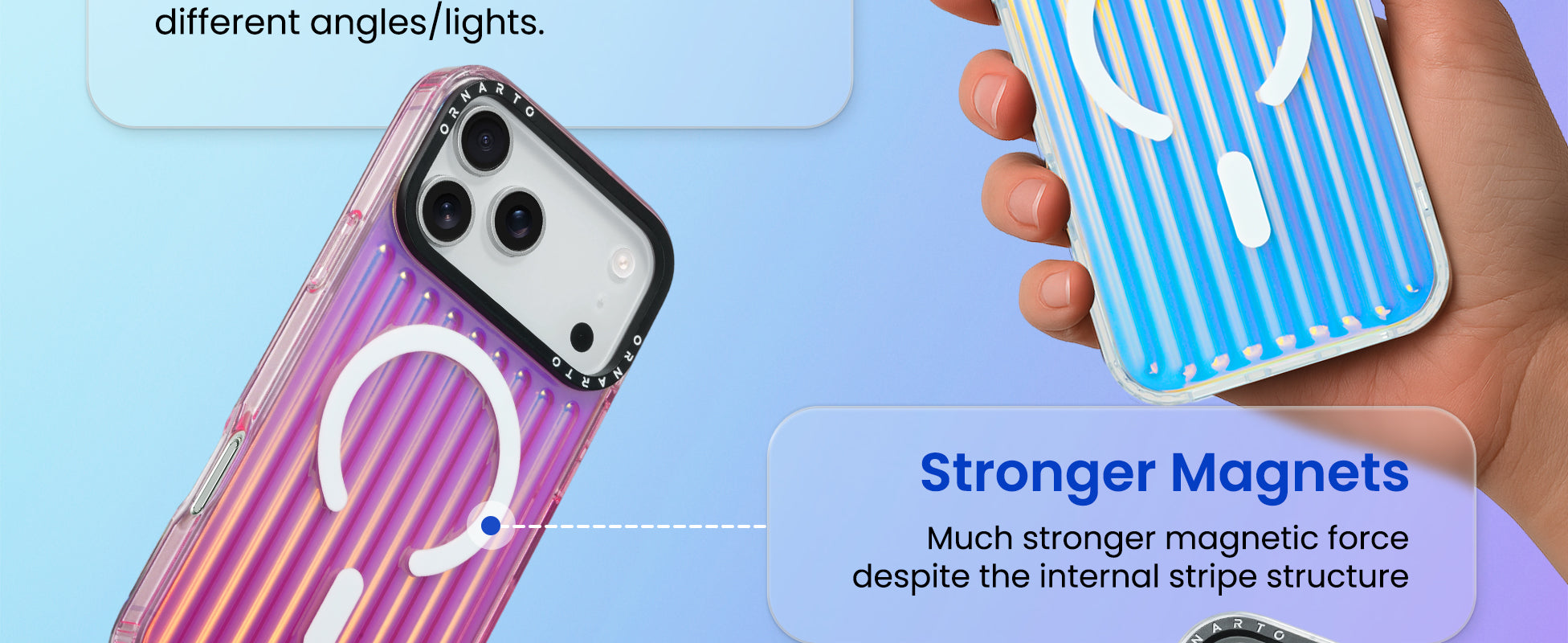 Iridescent Luggage Glow Case for iPhone 17 Pro and iPhone 17 Pro Max