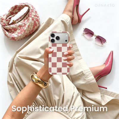 Check PU Leather Case for iPhone 17 Series