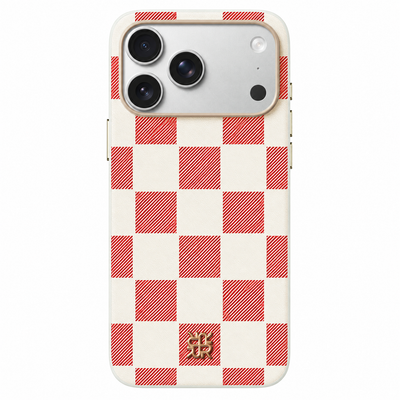 Check PU Leather Case for iPhone 17 Series