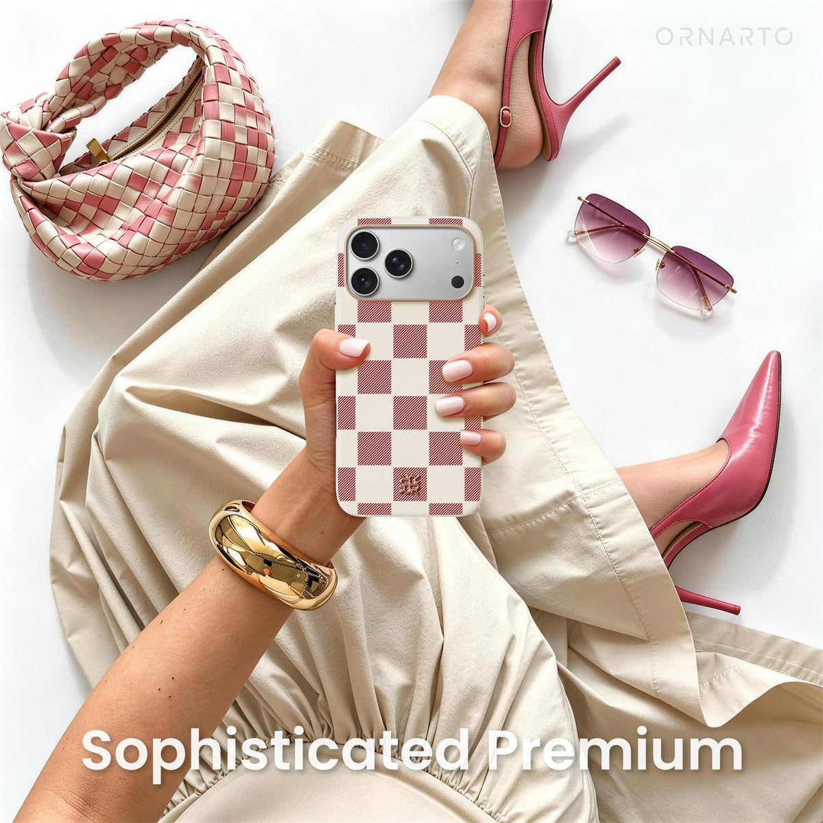 Check PU Leather Case for iPhone 18 Series