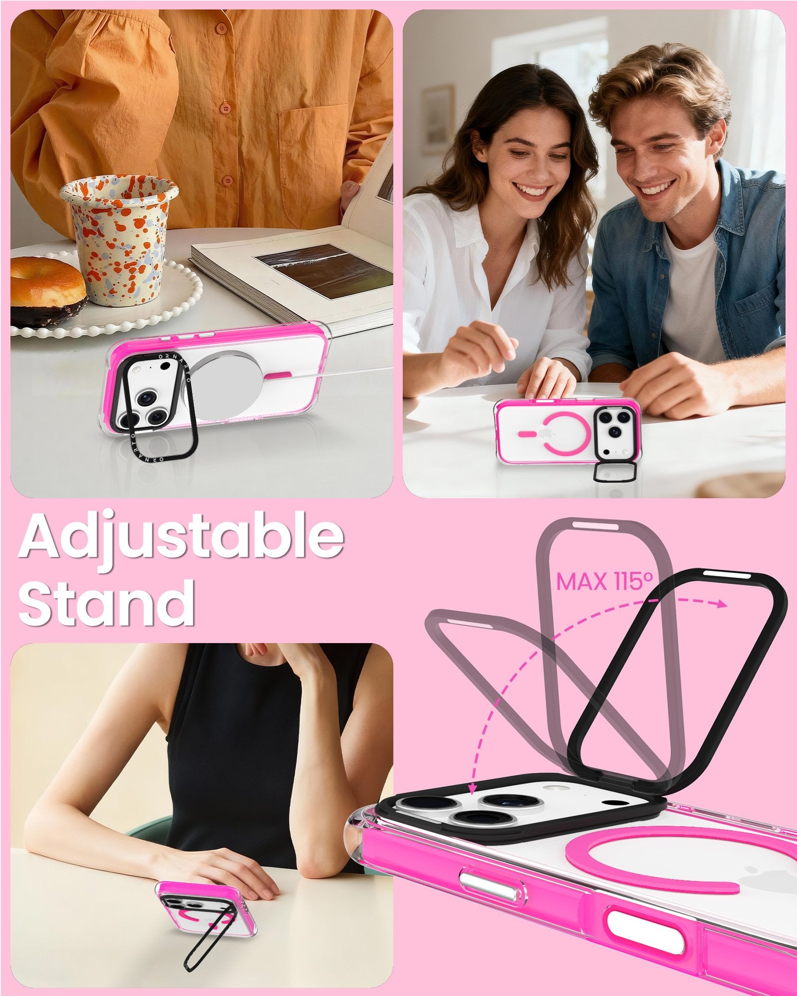 Diamond Air Case with Camera Stand for iPhone 17 Pro | Pro Max