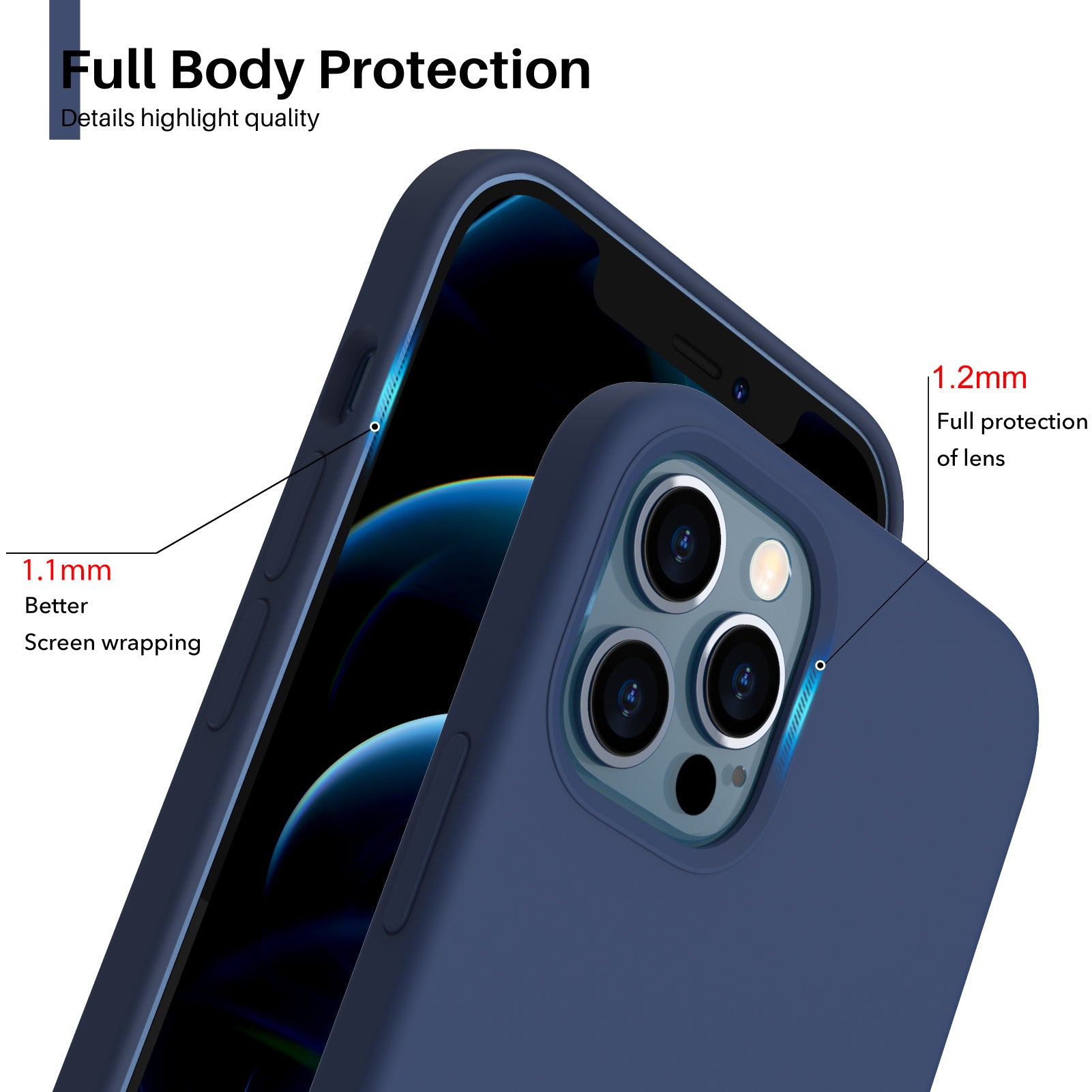 Liquid Silicone Case for iPhone 12 Series