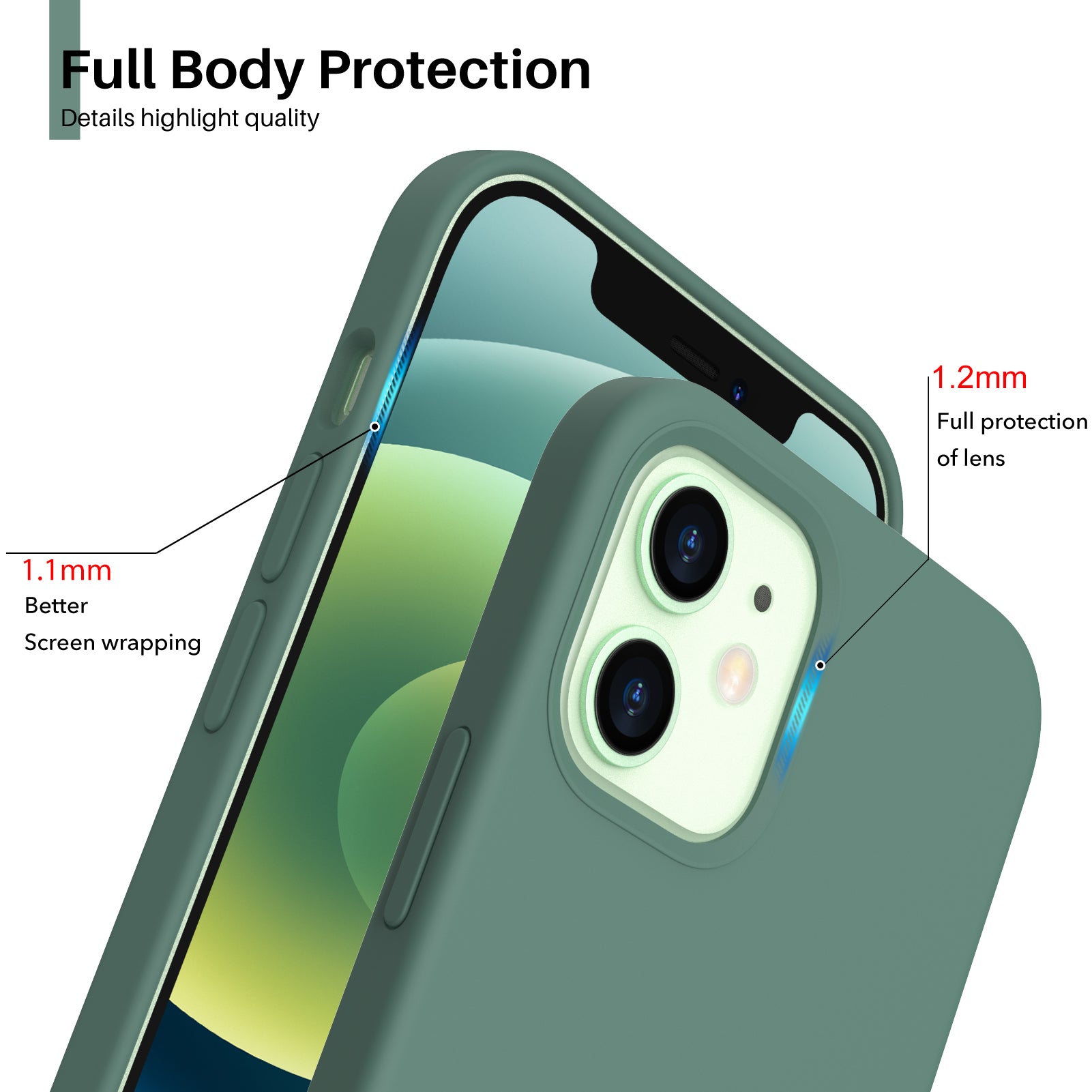 Liquid Silicone Case for iPhone 12 Series