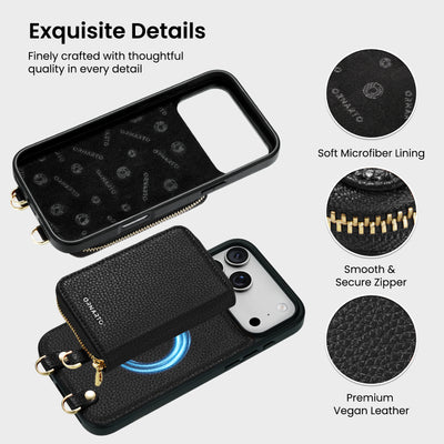 Magnetische abnehmbare Brieftaschenhülle für iPhone 17 Pro | Pro Max
