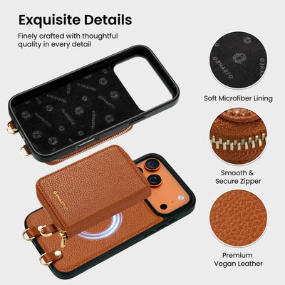 Magnetische abnehmbare Brieftaschenhülle für iPhone 17 Pro | Pro Max