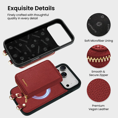Magnetische abnehmbare Brieftaschenhülle für iPhone 17 Pro | Pro Max