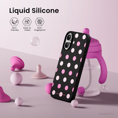 Polka Dot Liquid Silicone Case for iPhone 17 Series