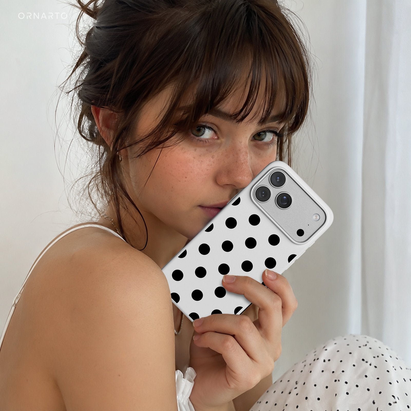 Polka Dot Liquid Silicone Case for iPhone 17 Series