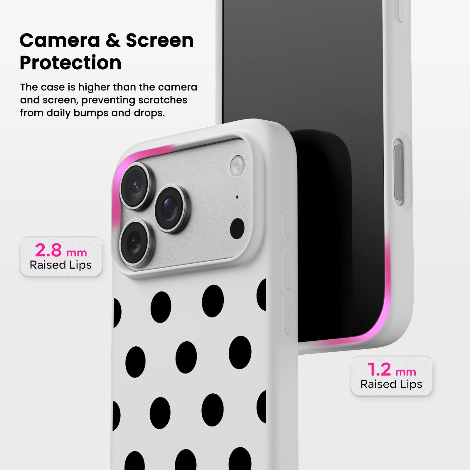 Polka Dot Liquid Silicone Case for iPhone 17 Series