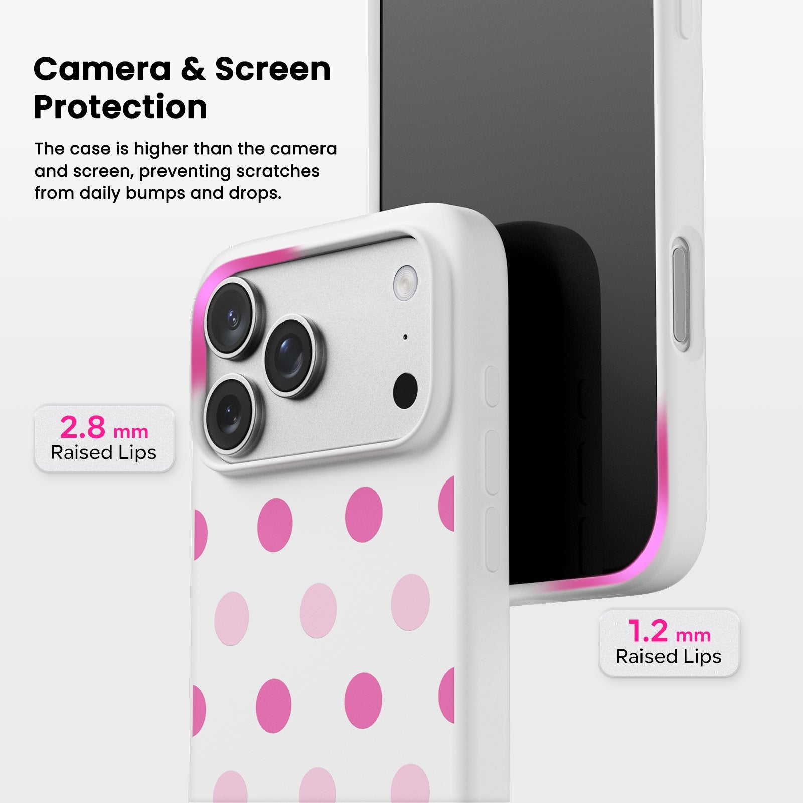Polka Dot Liquid Silicone Case for iPhone 17 Series