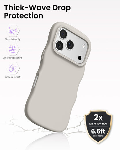 Wavy Liquid Silicone for iPhone 17 Series